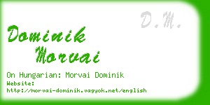 dominik morvai business card